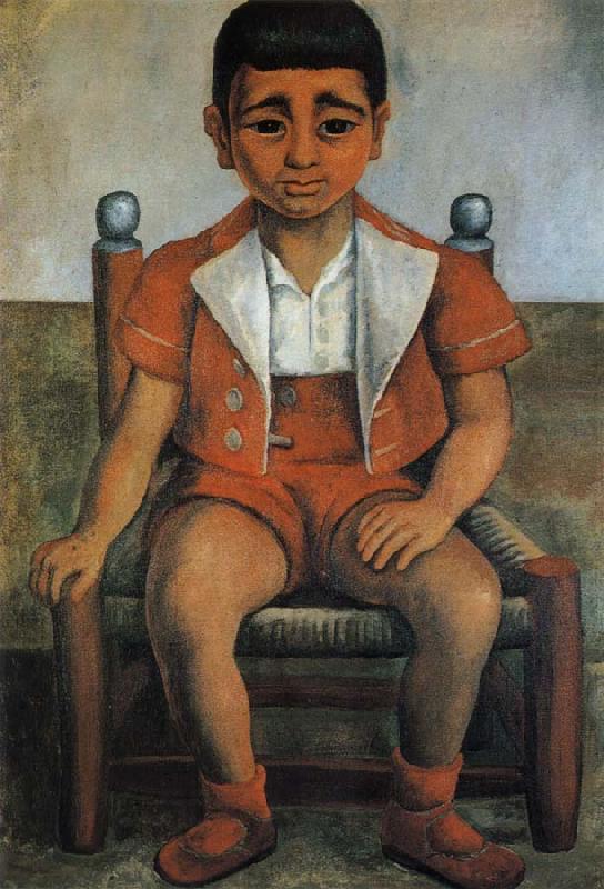 Diego Rivera The Child in red oil painting image
